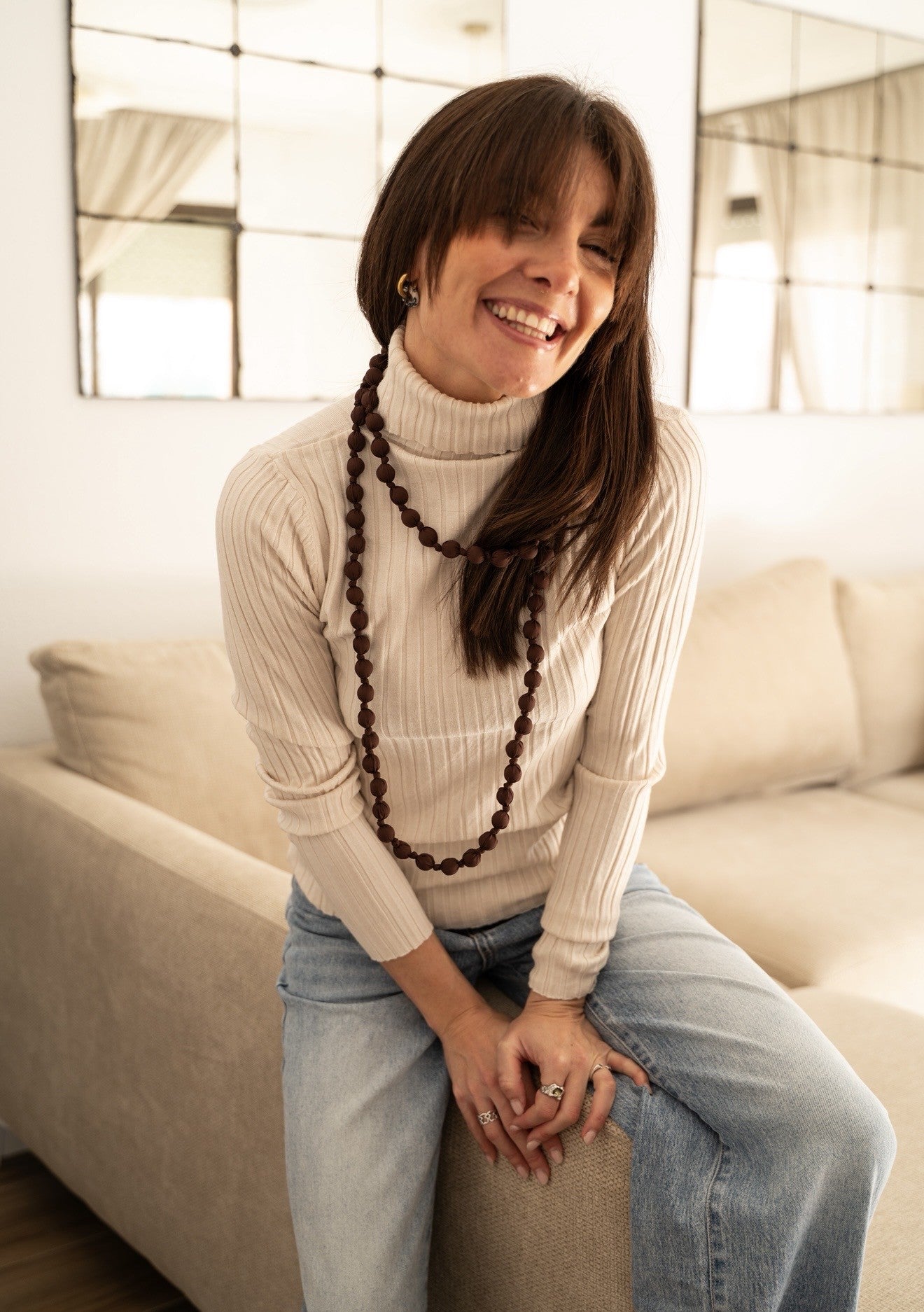 Collar Bolas Chocolate