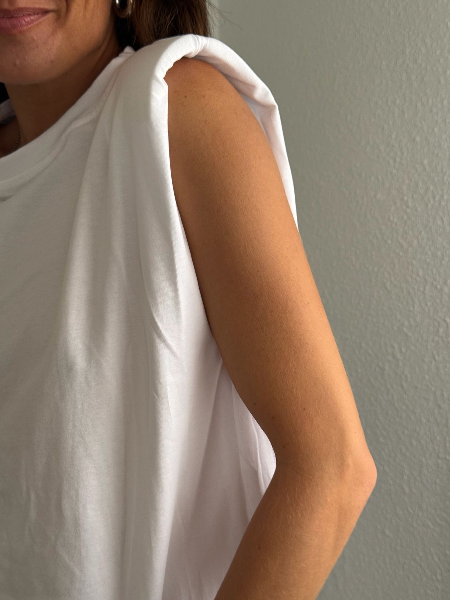 Camiseta Hombreras Blanco