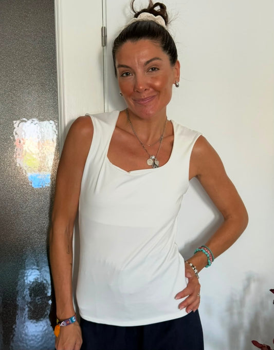 Top zara blanco