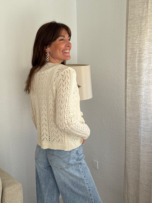 Chaqueta punto de hilo