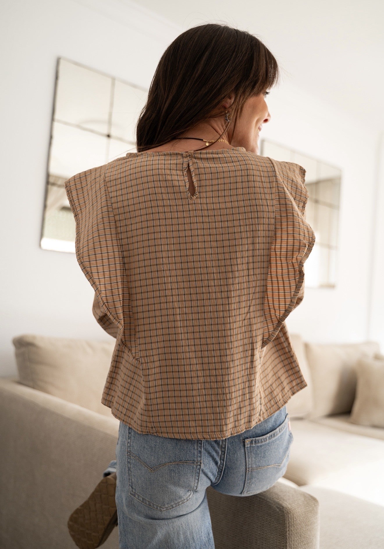 Camisa Vichy Marrón