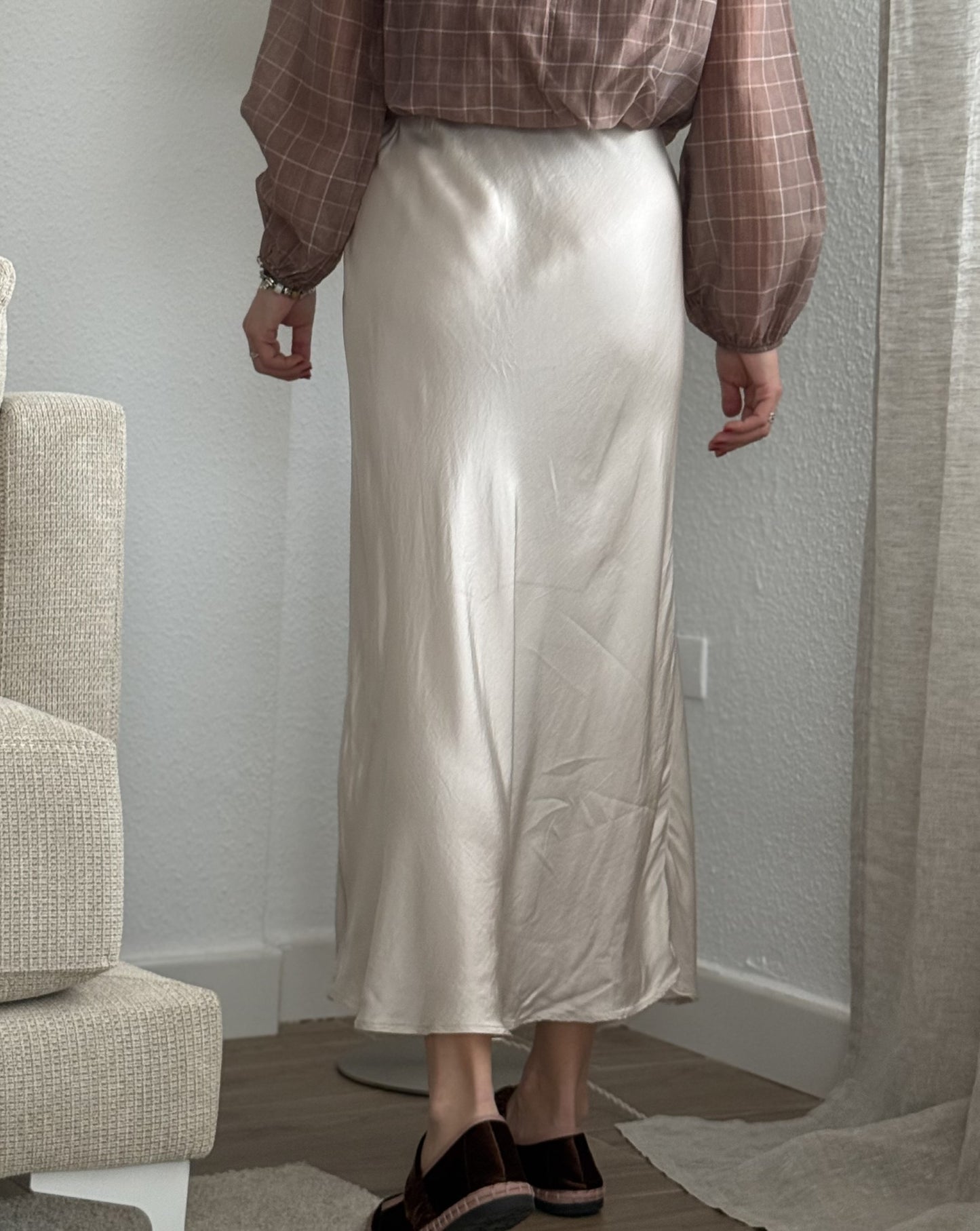 Falda Satinada Champan