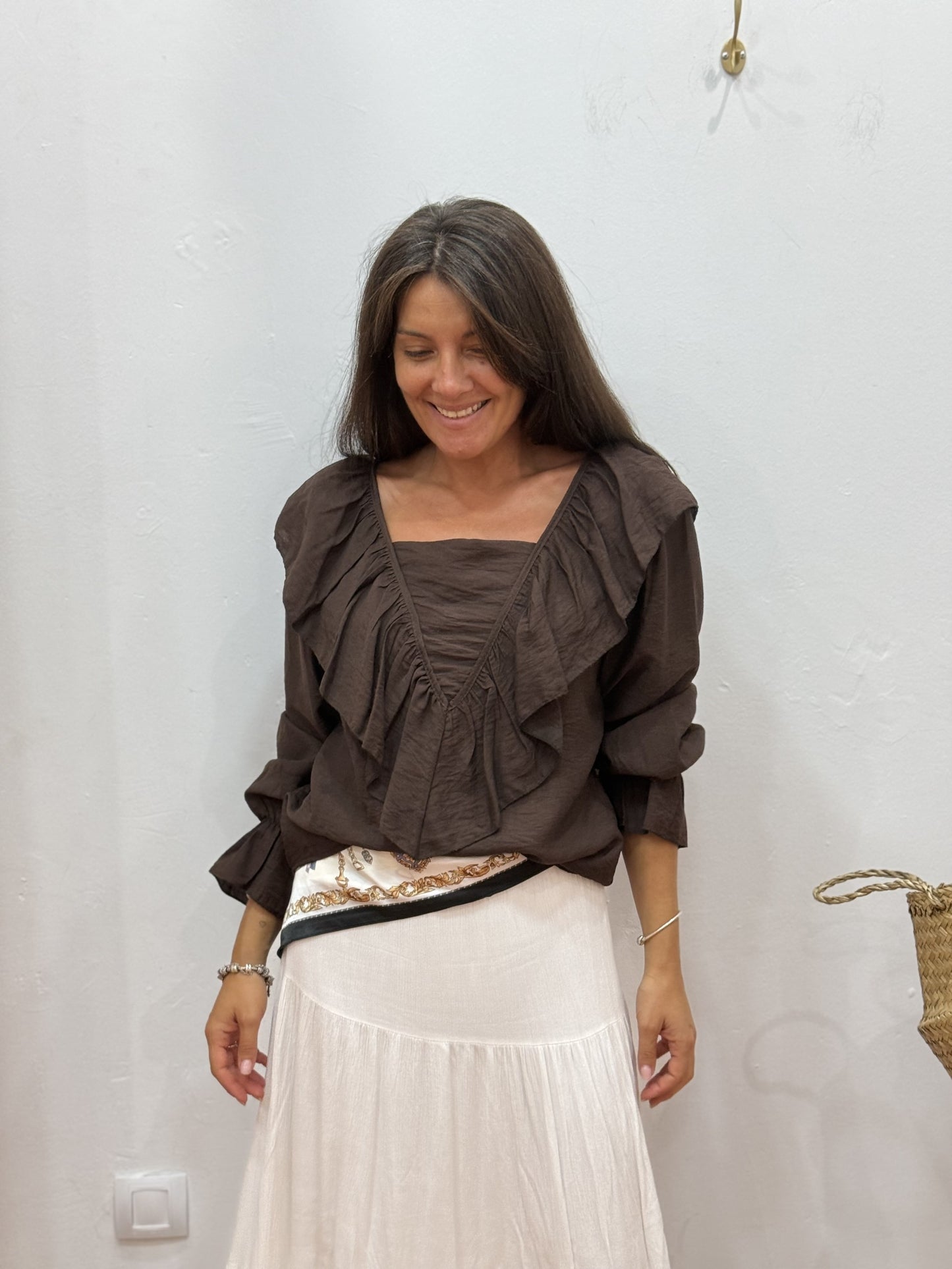 Camisa Triana Marrón