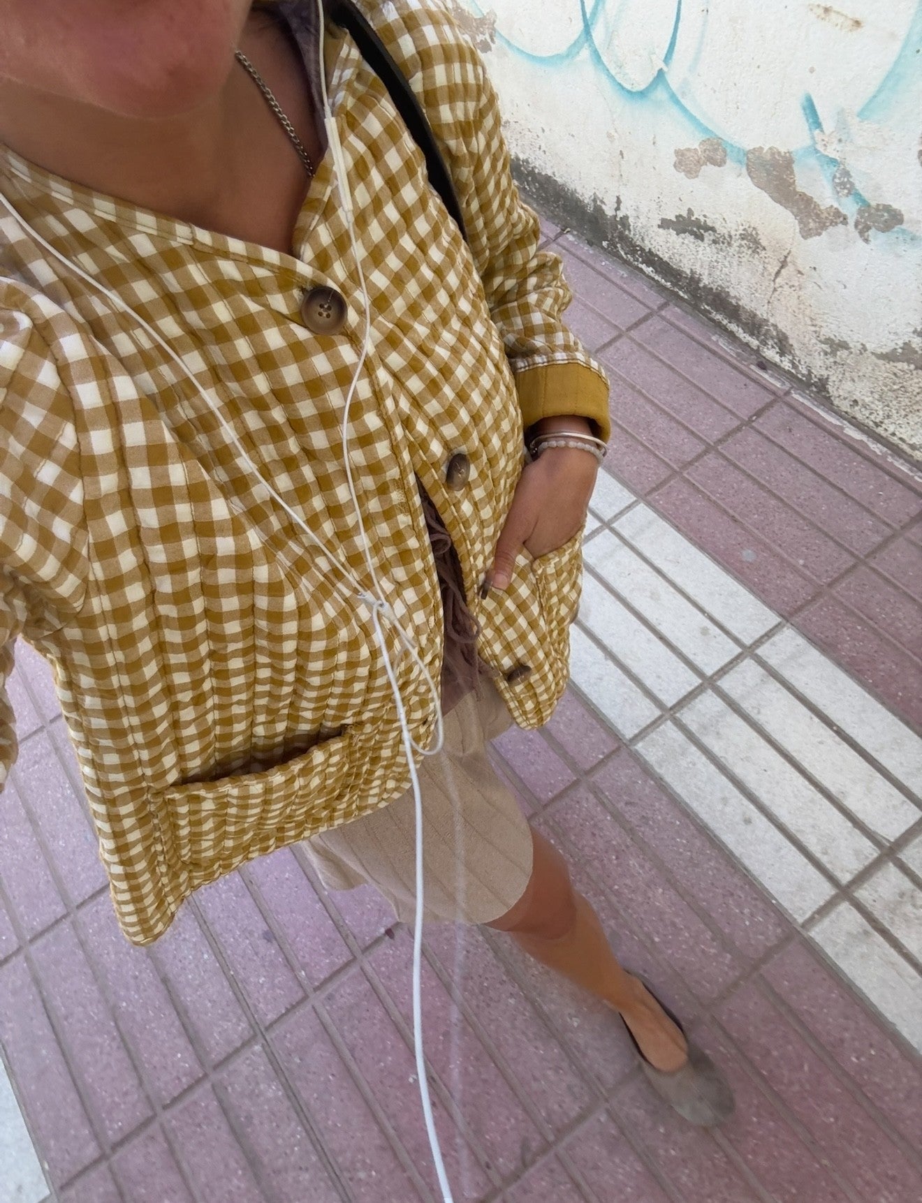 Chaqueta Acolchada Mostaza