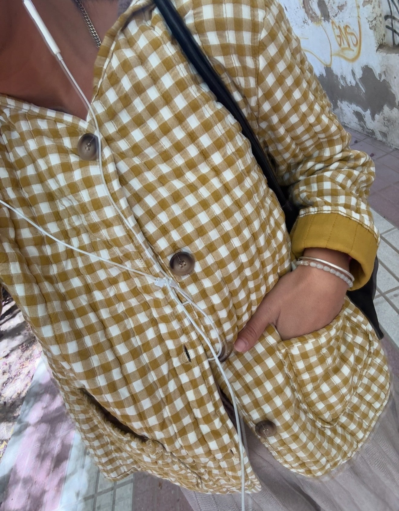 Chaqueta Acolchada Mostaza