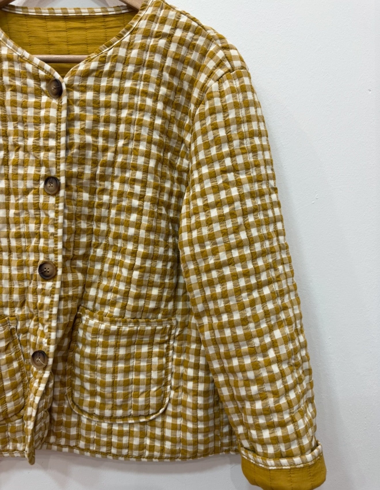 Chaqueta Acolchada Mostaza