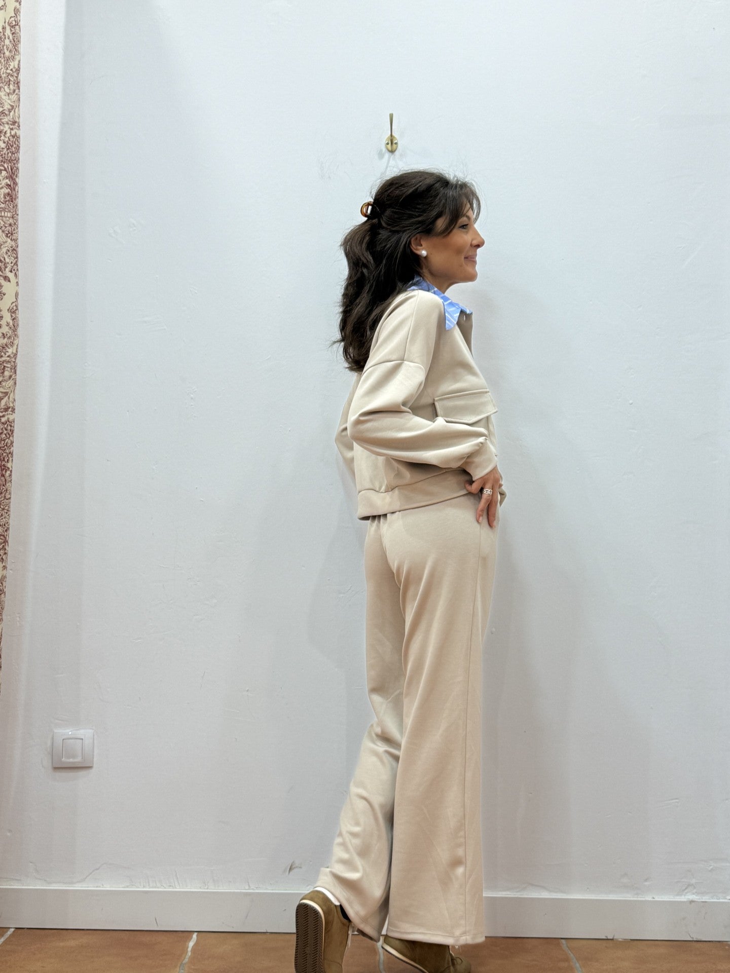Chándal Combinado Beige