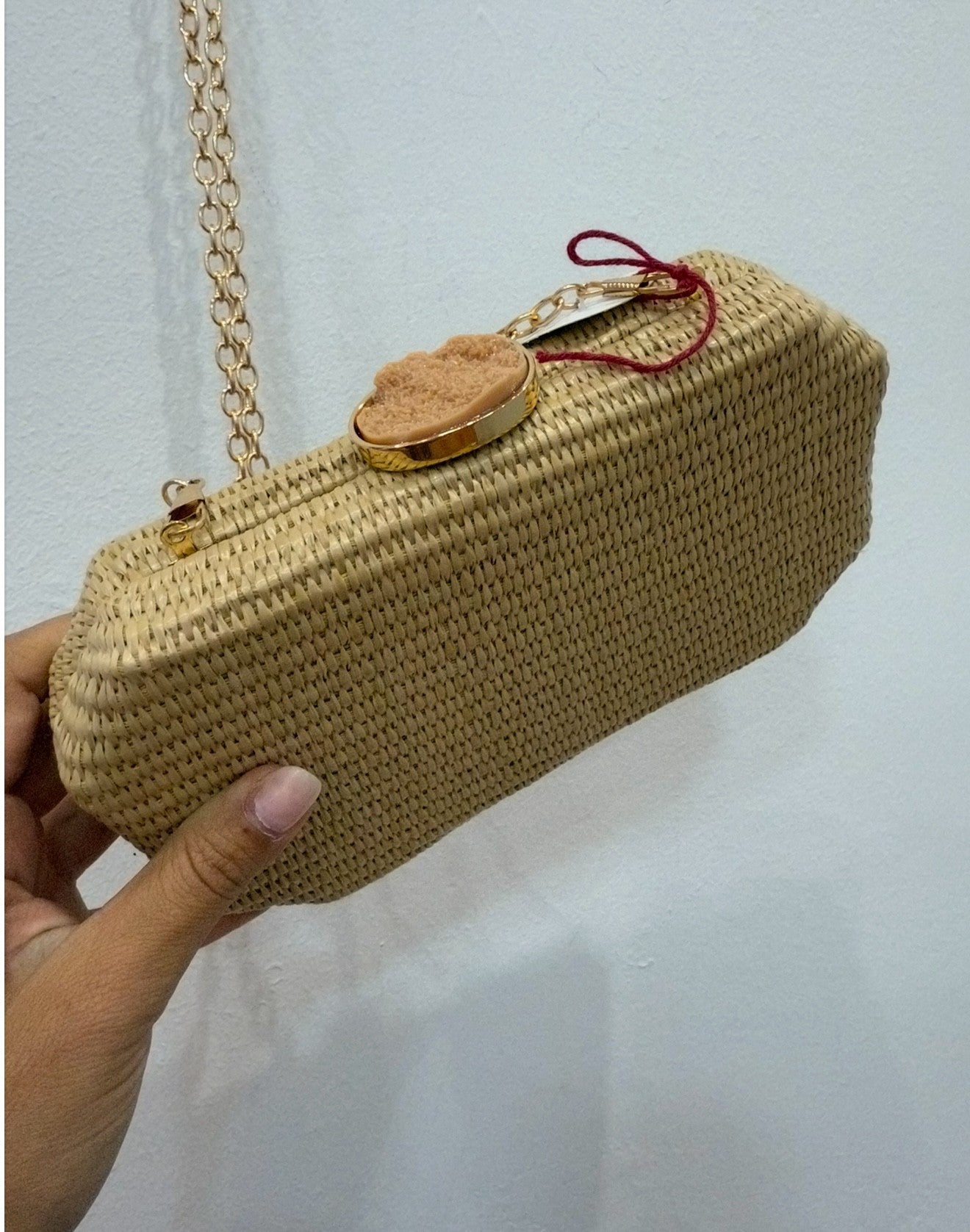 Bolso de mano Rafia