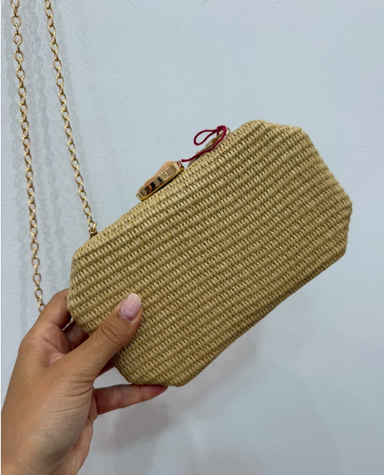 Bolso de mano Rafia
