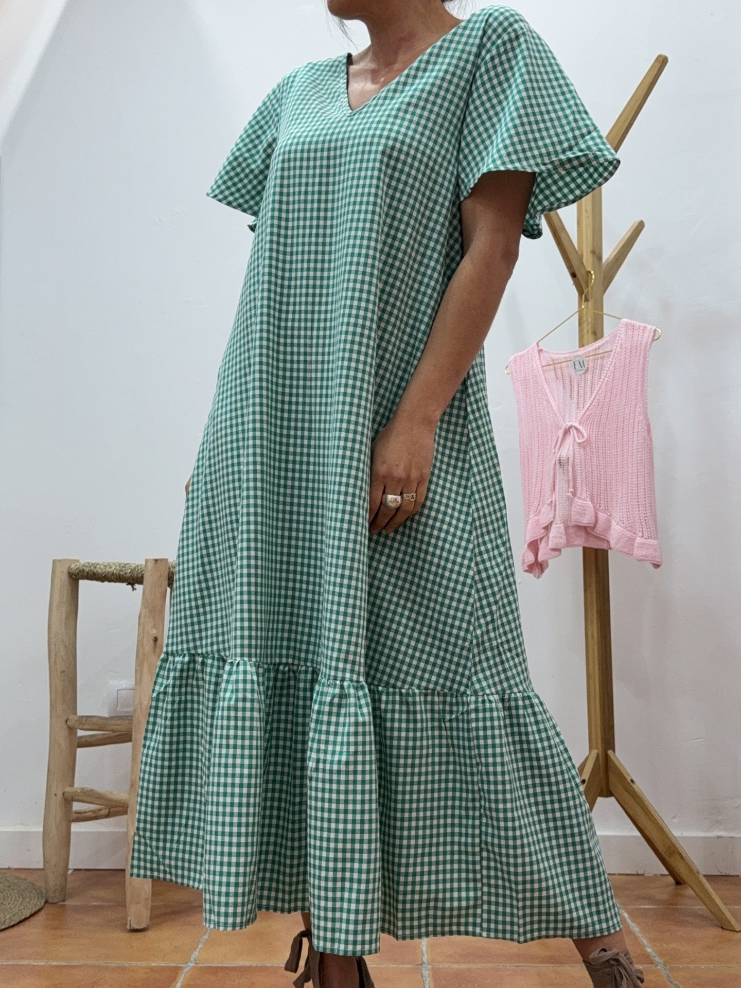 Vestido Vichy Verde