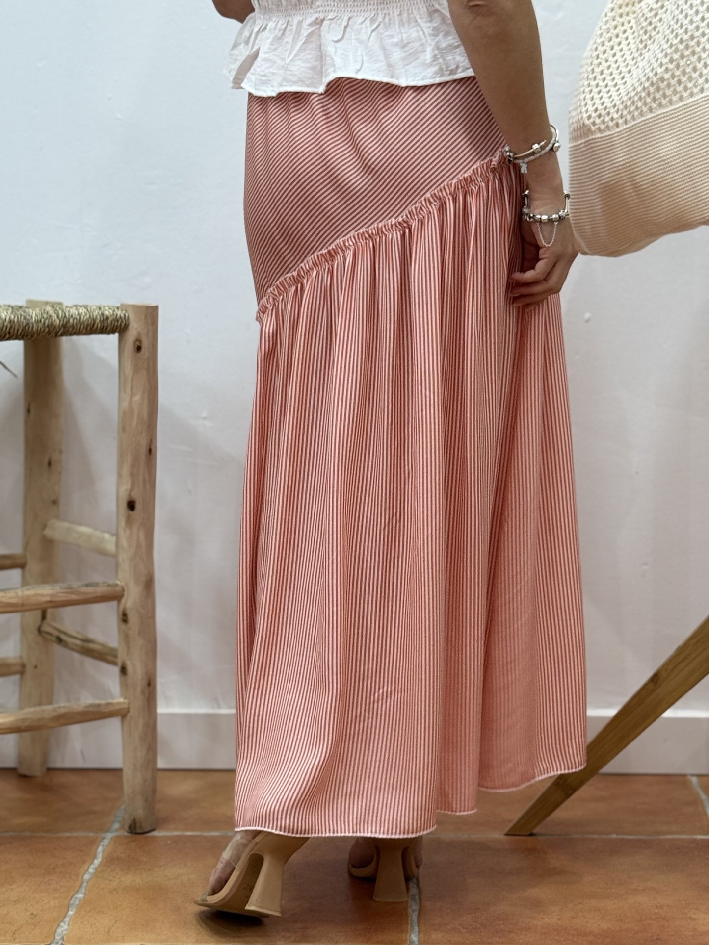 Falda Volante Irregular Naranja
