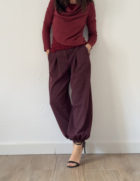 Pantalón Bombacho Granate