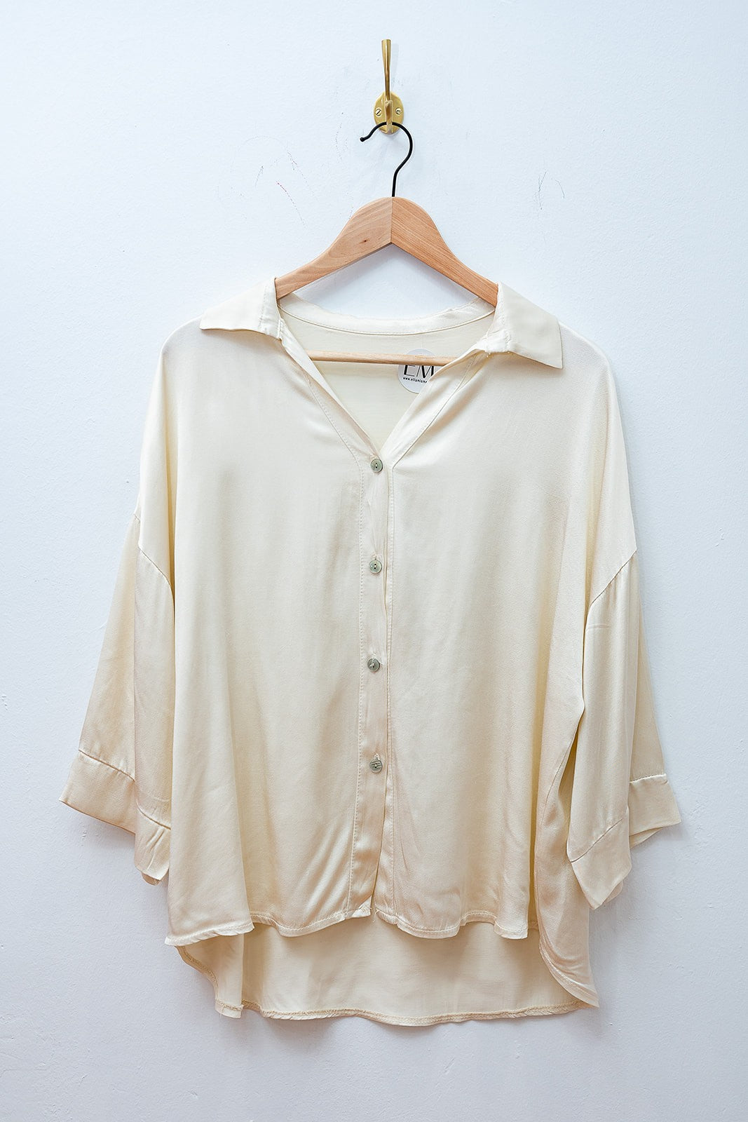 Camisa satinada Champane