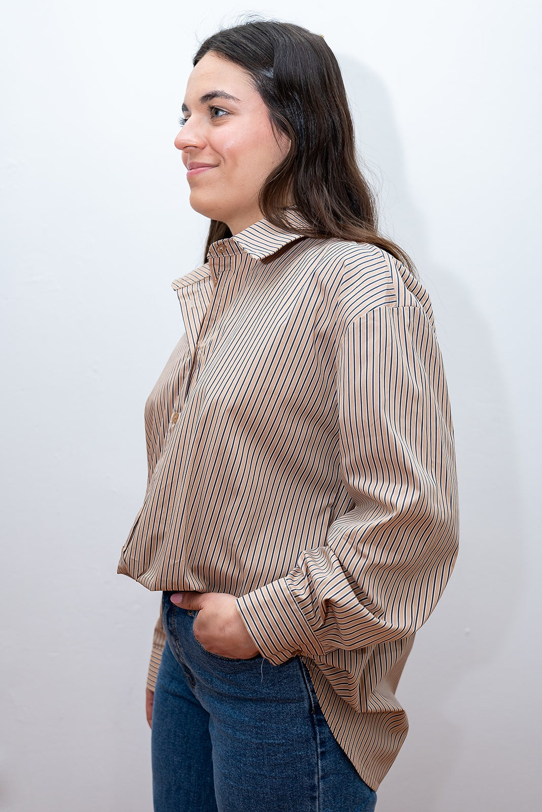 Camisa Overside Marrón