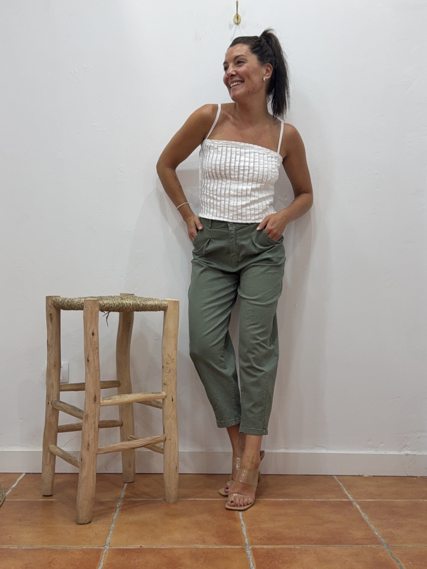 Pantalón chino Verde