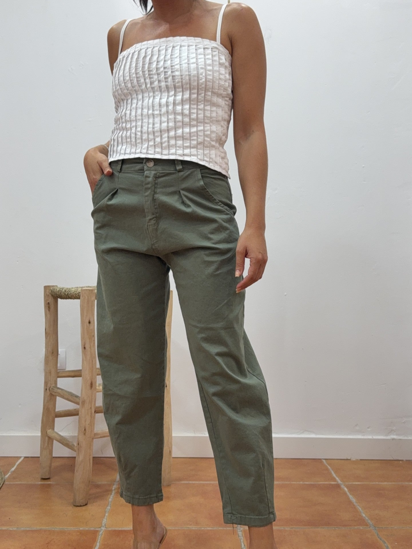 Pantalón chino Verde