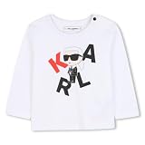 KARL LAGERFELD Z30969 Camiseta para bebé, Blanco, 18 Meses