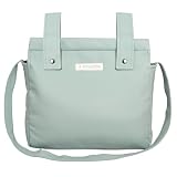 MIMUSELINA Bolso Panera Bolso Carro Bebe Impermeable - Diseño Versátil con Gran Capacidad, Asas Múltiples y Cremallera Segura - Duradera y Fácil de Limpiar - Exterior de Polipiel (Green)