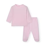 BABIDU Conjunto Jubon + Polaina Ajustado, Rosa, Recien Nacido Unisex bebé