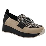 Azarey Mocasines de cuña con Estampado Animal para Mujer 39