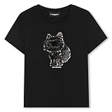 KARL LAGERFELD Z30944 Camiseta, Negro, 6 años para Niñas