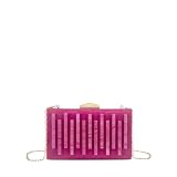 MODELISA - Bolso Clutch De Fiesta Elegante Cadena De Hombro Boda Evento Ceremonia Para Mujer (Fucsia)