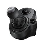 Logitech G Driving Force Palanca de Cambios para volante gaming | Para simulador de conducción con volantes G29, G920 y G923, 6 velocidades, acero y cuero negro, abrazaderas integradas