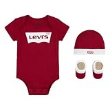 Levi's Classic batwing infant hat bodysuit bootie set 3pc Bebé-Niños Rojo (Levis Red) 0-6 meses