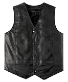 Harbrosrce Chaqueta Moto Cuero Hombre PU Chaleco Airbag Moto Chaleco Cuero con Forro Polar