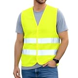 First Aid Only Chaleco Reflectante Amarillo | Chaleco de Seguridad para Coche y Bici según EN ISO 20471:2013 | Alta Visibilidad para Adultos, Talla Única, Certificado, Lavable | P-91911 00