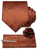 JEMYGINS Juego de corbatas para hombre, con motivo de cachemira, para boda, negocios, fiestas, multicolor, M