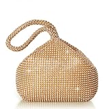BABEYOND Bolso De Mano Para Mujer De Los Anios 20 Con Diamantes De Imitación, Bolso De Noche, Fiesta, Elegante, De Graduación, Accesorios De Boda Para Novia Dorado