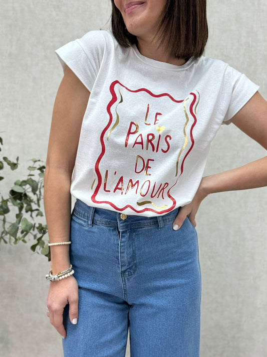 Camiseta Básica Blanca Paris