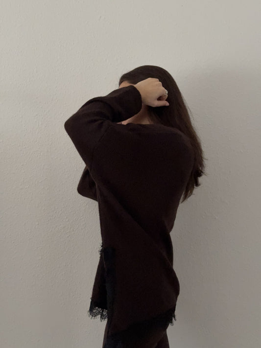 Jersey Escote a pico Chocolate