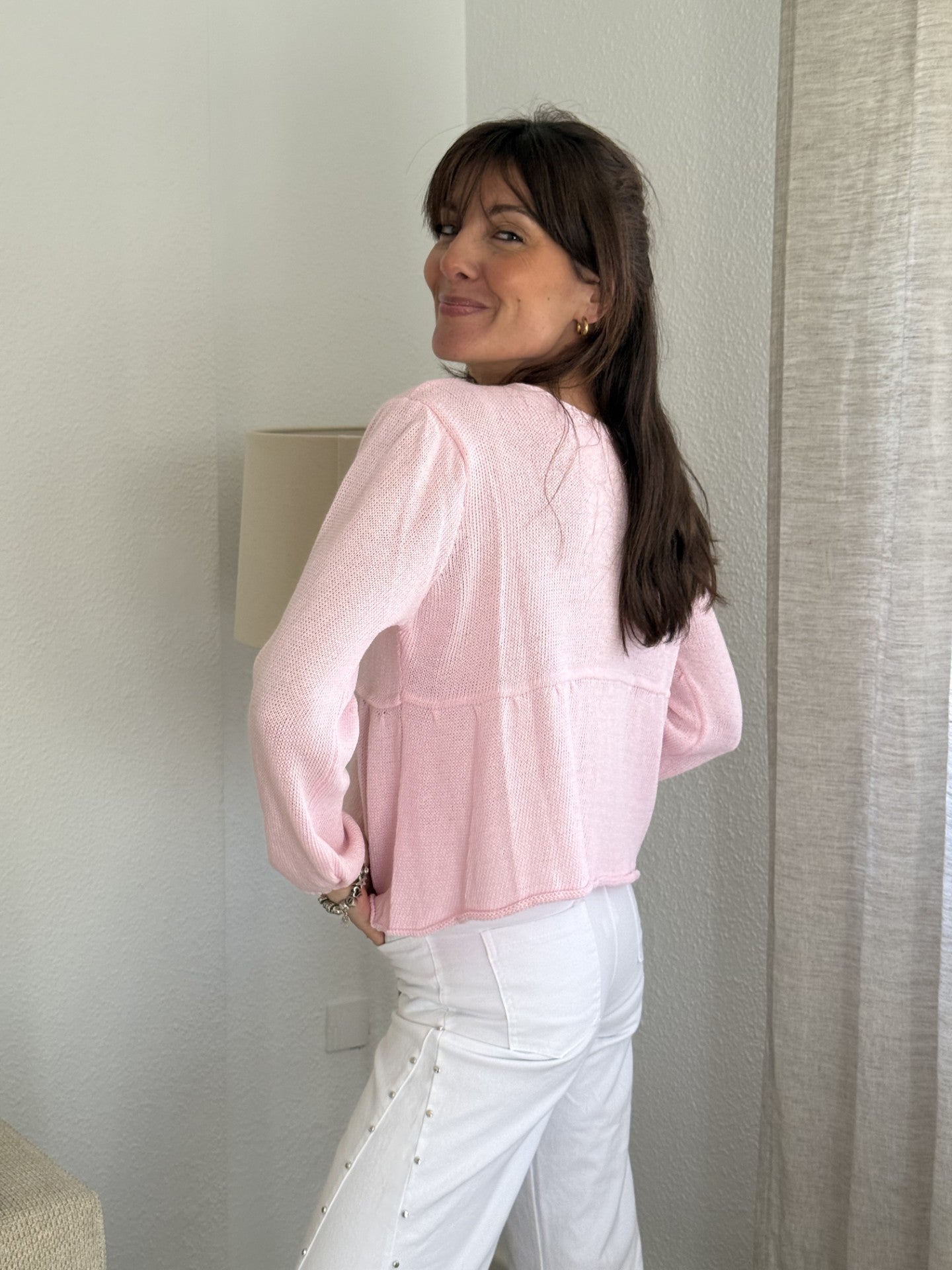 Chaqueta lazada multiposición Rosa