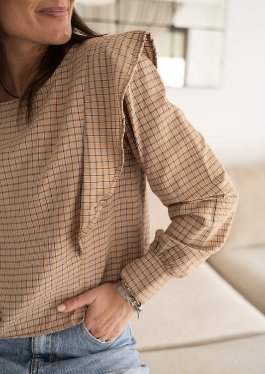 Camisa Vichy Marrón