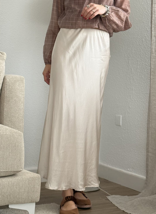 Falda Satinada Champan