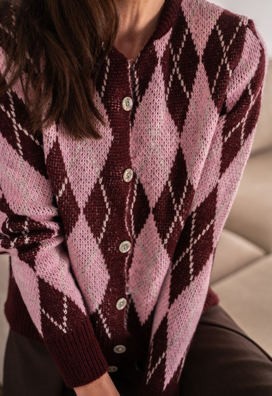 Chaqueta Rombos Rosa