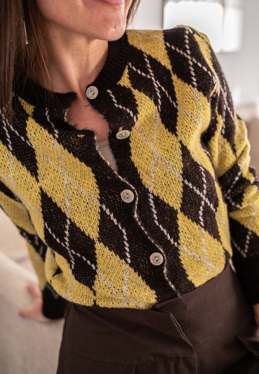 Chaqueta Rombos Amarilla