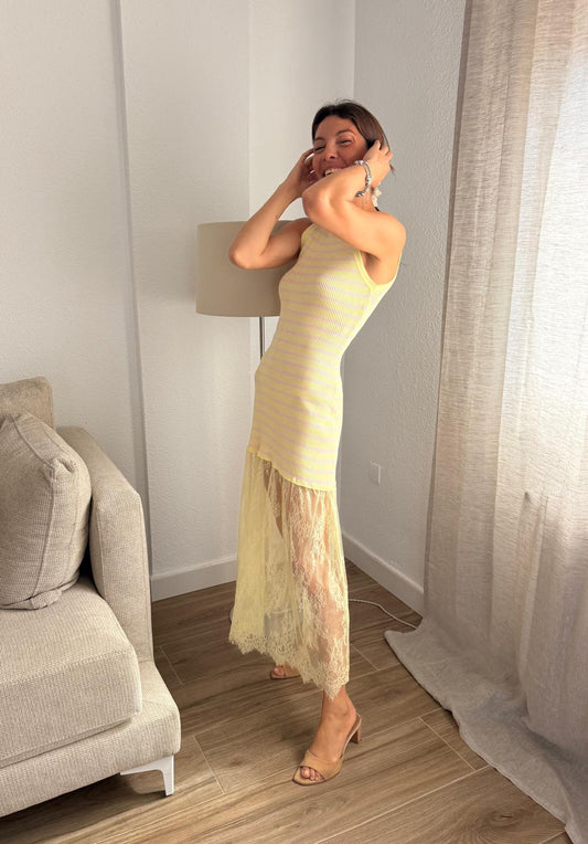 Vestido punto Amarillo
