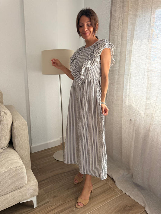 Vestido Largo escote a pico