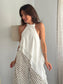 Camisa cuello halter Volante Blanca