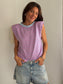 Camiseta Hombreras A Rayas Rosa