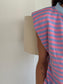 Camiseta Hombreras A Rayas Rosa