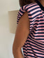 Camiseta Hombreras A Rayas Marino
