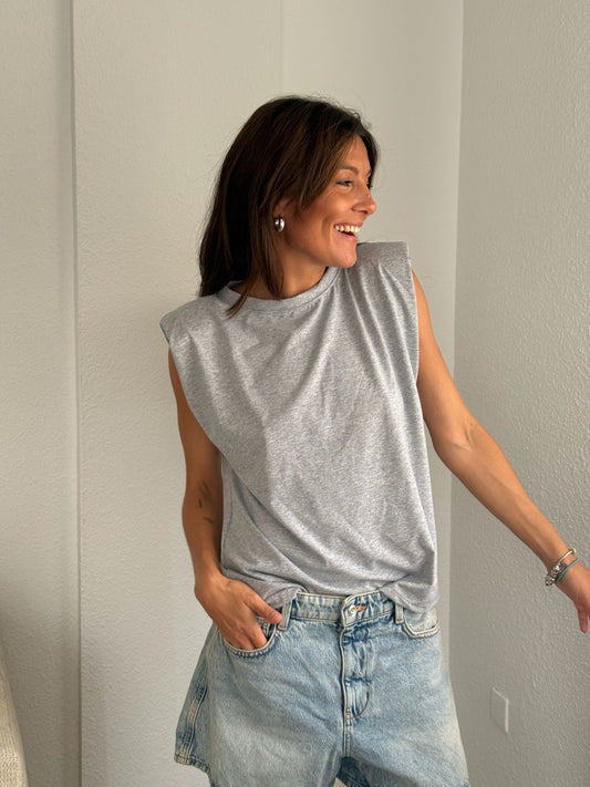Camiseta Hombreras Gris
