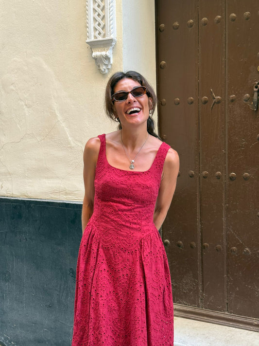 Vestido Midi Burdeos