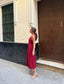 Vestido Midi Burdeos