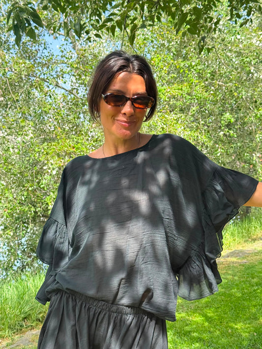 Camisa Lino Volante