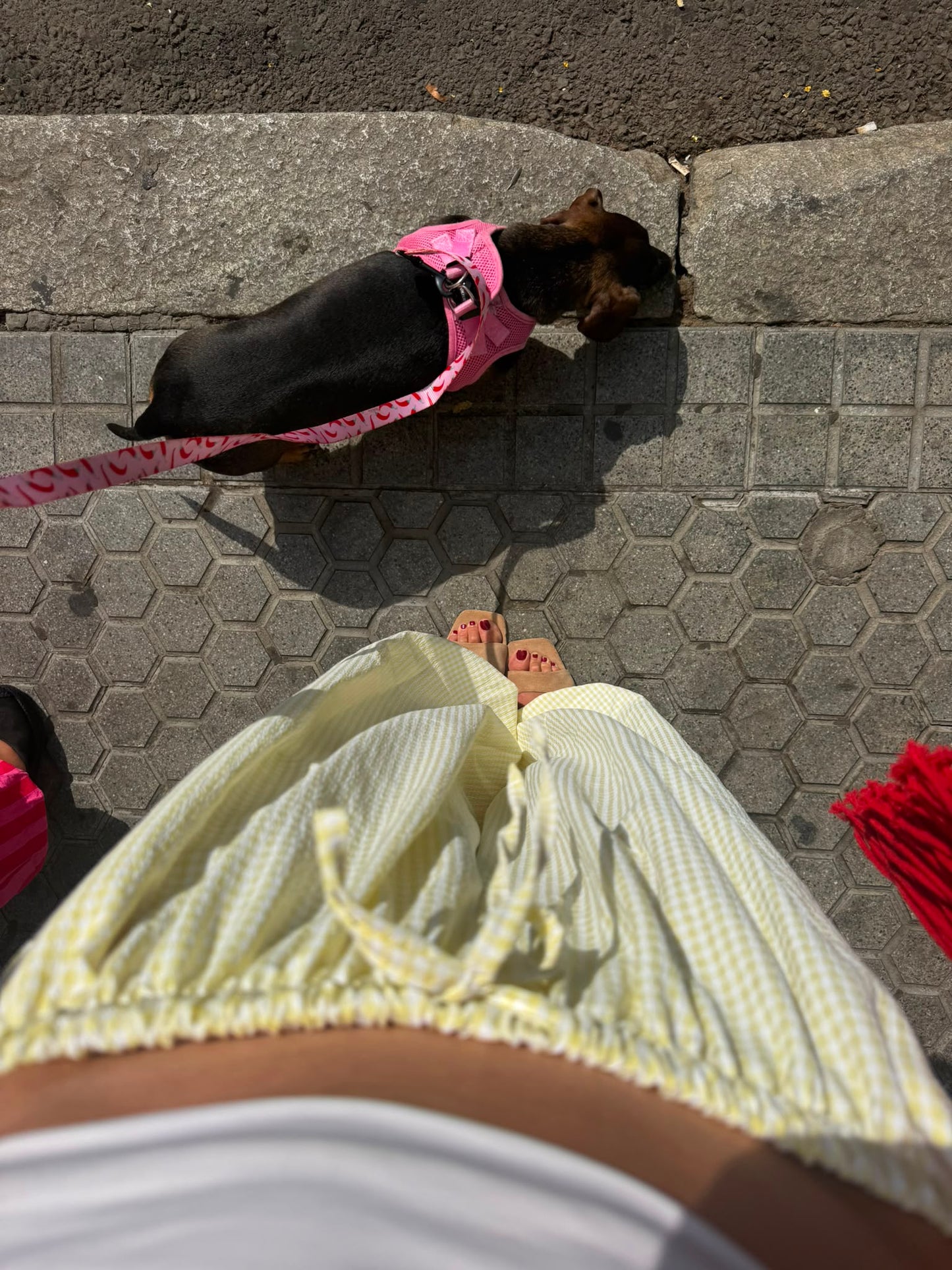 Pantalón vichy Amarillo
